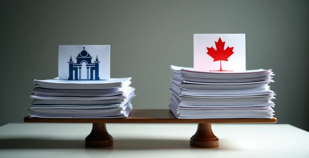 Tableau de conversion visuel entre les crédits ECTS et québécois dans un environnement universitaire