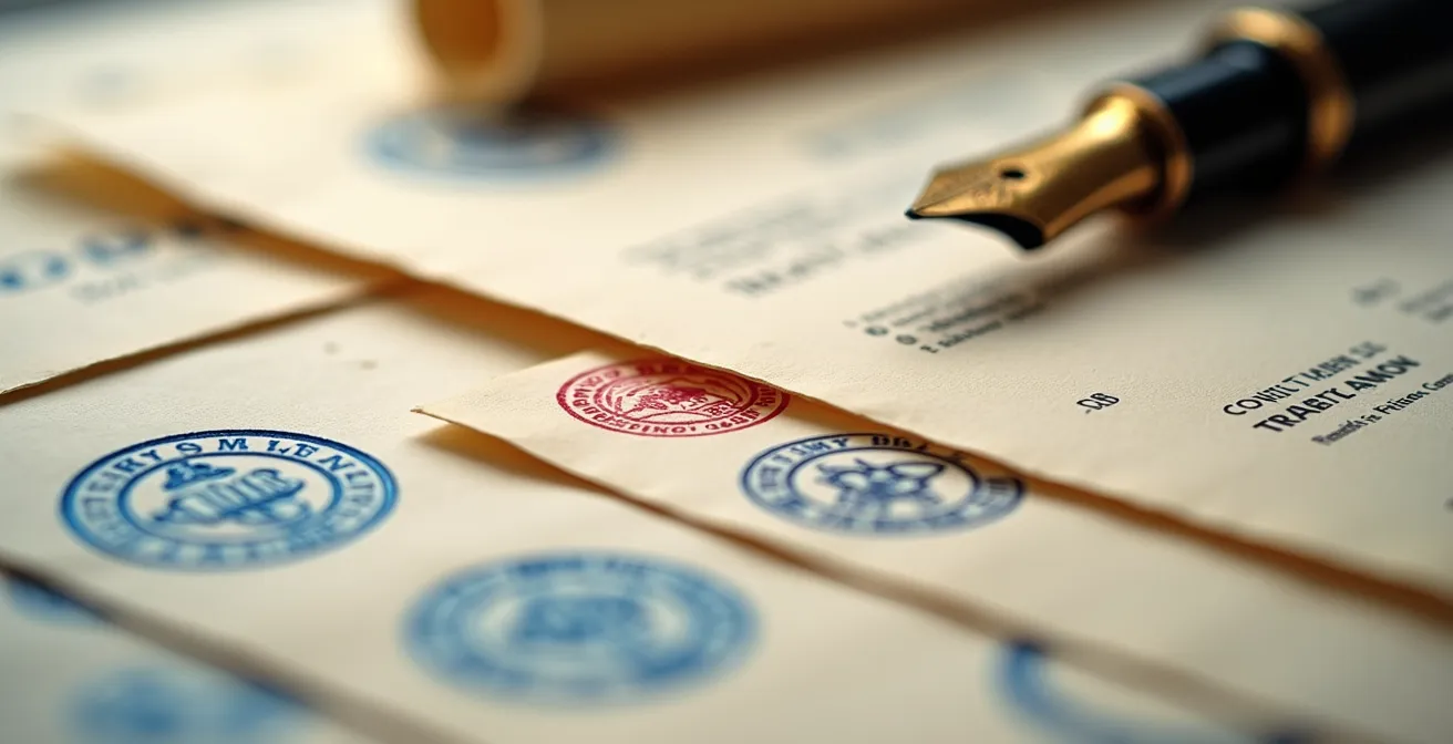 Documents administratifs pour l'exemption des frais de scolarité étalés sur un bureau