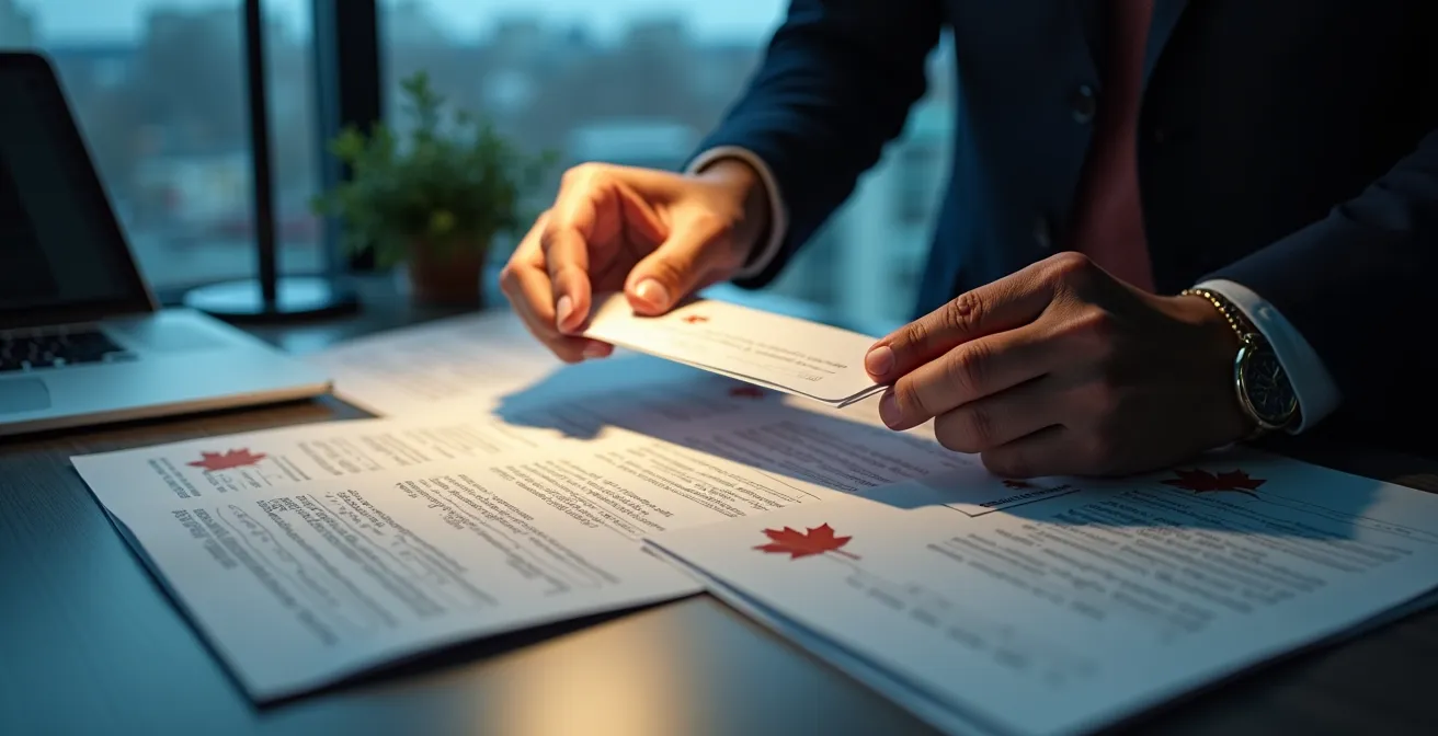 Professionnel québécois optimisant son profil professionnel en ligne